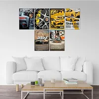 Car Posters Set of 6 A4 Size - Car posters - Sports car  Supra poster - Car stickers for wall-thumb2