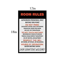 Room Rules Poster 300GSM Art Card Paper Standard Size 12x18 Inch, Pack of 4-thumb3