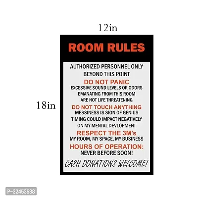 Room Rules Poster 300GSM Art Card Paper Standard Size 12x18 Inch, Pack of 4-thumb4