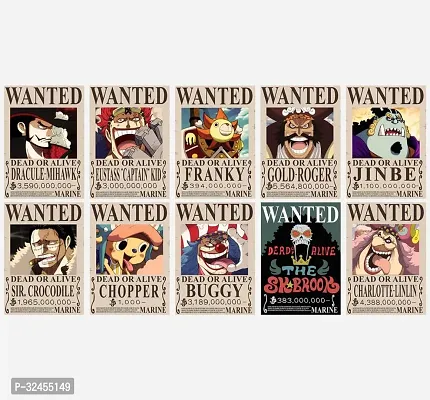 One Piece Wanted Set of 20 One Piece Bounty Posters for Wall A4 Size 300 Gsm Thick | 8.3x12 Inches-thumb5