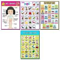 Early Learning Educational 10 Charts Posters Homeschooling, Kindergarten and Nursery Students (12 Inches X 18 Inches)-thumb1