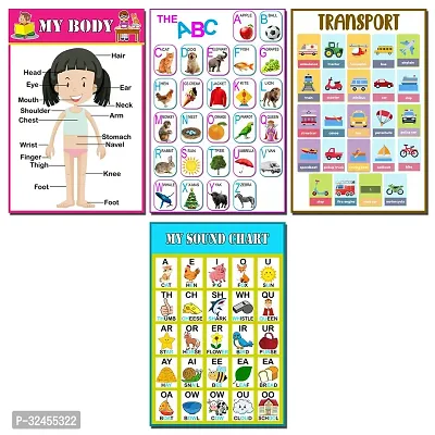 Early Learning Educational 10 Charts Posters Homeschooling, Kindergarten and Nursery Students (12 Inches X 18 Inches)-thumb2