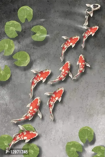 Art Factory Feng Shui Koi Fish Painting on Board-thumb0