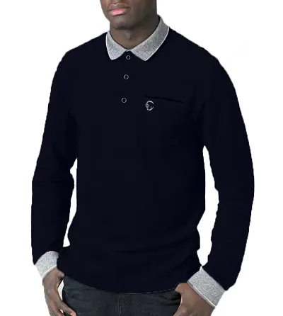 Mens Full Sleeve Reversible Polo T shirt