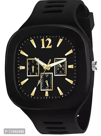 Stylish Black Rubber Other Watches For Men-thumb0