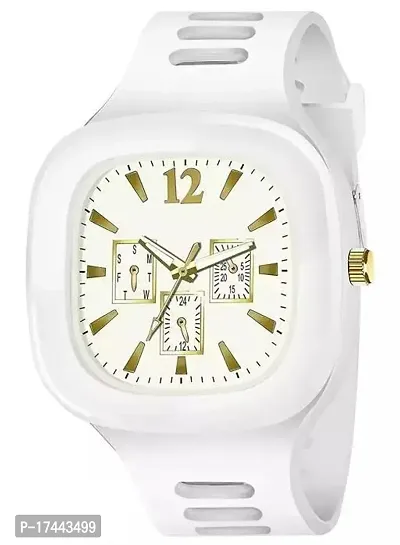 Stylish White Rubber Other Watches For Men-thumb0