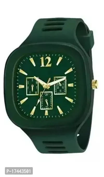 Stylish Green Rubber Other Watches For Men-thumb0