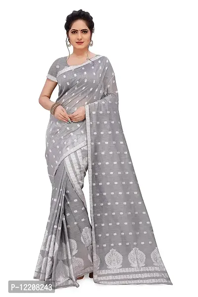 SKiran's Assamese Weaving AC Cotton Mekhela Chador Saree - Dn 8102 Mekhla Sador (Grey)-thumb0