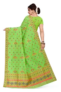 SKiran's Assamese Machine-Weaving Poly Silk Mekhela Chador Saree - Dn302 Mekhla Sador (Parrotgreen)-thumb3