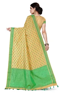 S Kiran'S Women's Art Silk Saree With Blouse Piece (ADDn15ChikuGreen_Multicolored)-thumb2