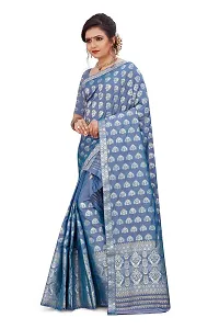 SKiran's Assamese Machine-Weaving Mixpat Mekhela Chador Saree - Silver Jari Dn1135 Mekhla Sador (Light Lavender)-thumb1