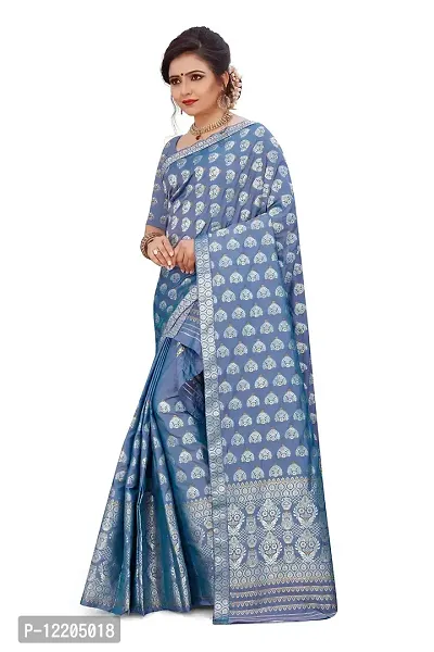 SKiran's Assamese Machine-Weaving Mixpat Mekhela Chador Saree - Silver Jari Dn1135 Mekhla Sador (Light Lavender)-thumb2