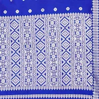 S Kiran's Women's Plain Weave Art Silk Saree With Blouse Piece (PolyViolet5157Rblue_Royal Blue)-thumb3