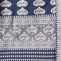 SKiran's Assamese Machine-Weaving Mixpat Mekhela Chador Saree - Silver Jari Dn1132 Mekhla Sador (Navy Blue)-thumb3