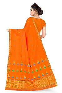 S Kiran's Women's Assamese Poly Silk Mekhela Chador Saree (Assorted Colour)-thumb2