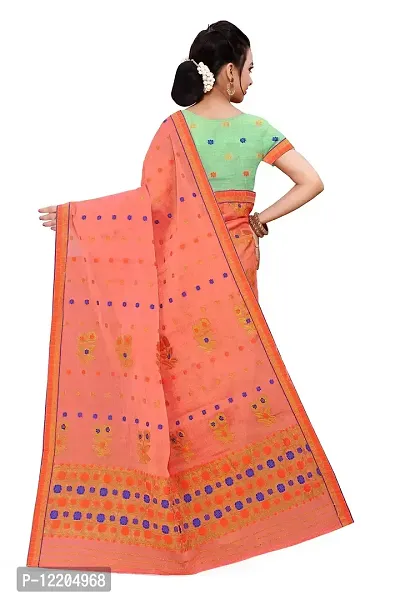 SKiran's Assamese Weaving Cotton Mekhela Chador Saree - Dn 3008 Mekhla Sador (Gjri & Pgreen)-thumb3