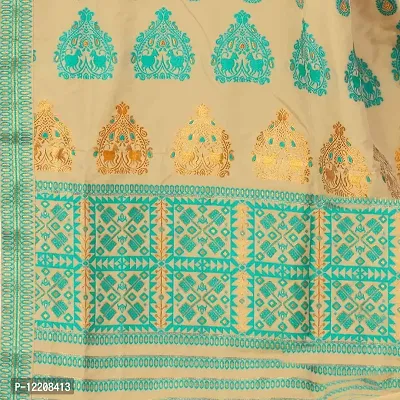 S Kiran's Women's Plain Weave Art Silk Saree With Blouse Piece (MP1142Sgreen_Sea Green)-thumb4