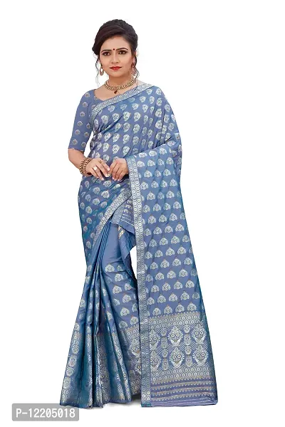 SKiran's Assamese Machine-Weaving Mixpat Mekhela Chador Saree - Silver Jari Dn1135 Mekhla Sador (Light Lavender)