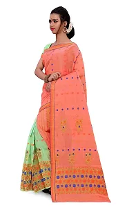 SKiran's Assamese Weaving Cotton Mekhela Chador Saree - Dn 3008 Mekhla Sador (Gjri & Pgreen)-thumb1