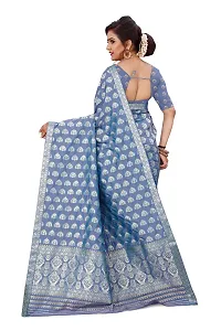 SKiran's Assamese Machine-Weaving Mixpat Mekhela Chador Saree - Silver Jari Dn1135 Mekhla Sador (Light Lavender)-thumb2