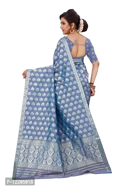 SKiran's Assamese Machine-Weaving Mixpat Mekhela Chador Saree - Silver Jari Dn1135 Mekhla Sador (Light Lavender)-thumb3