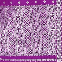 S Kiran's Women's Plain Weave Art Silk Saree With Blouse Piece (PolyViolet5157Magenta_Multicolor)-thumb3