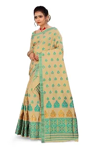 S Kiran's Women's Plain Weave Art Silk Saree With Blouse Piece (MP1142Sgreen_Sea Green)-thumb1