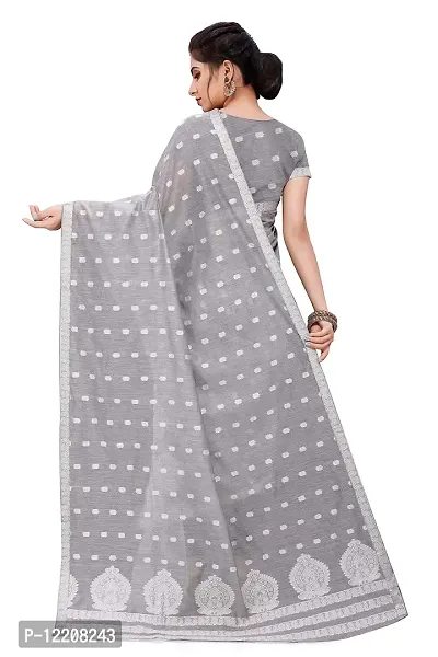 SKiran's Assamese Weaving AC Cotton Mekhela Chador Saree - Dn 8102 Mekhla Sador (Grey)-thumb3