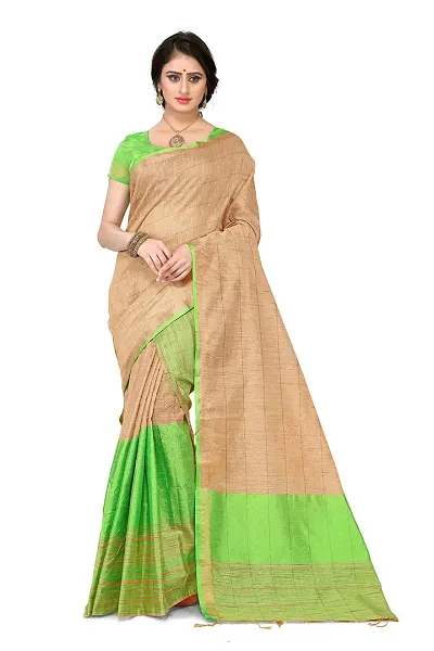 Stylish Polycotton Saree without Blouse piece For Women