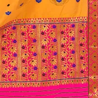 SKiran's Assamese Machine-Weaving Soft Mix Pat Mekhela Chador Saree - Dn6188 Mekhla Sador (Gold & Rani)-thumb3