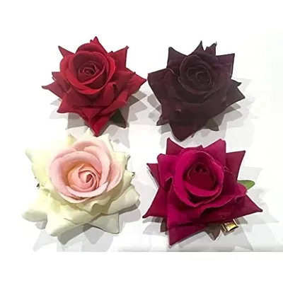 Wholesale Red Rose Flower Hair Accessories Women Hairwear Hair Clip  Hairpins Ornaments Bridal Wedding Dress Barrette From malibabacom