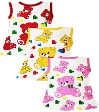 KidzzCart Baby Girls Pure Cotton A-Line Frock Pack of 3 (3-6 Months, Multicolor 6)-thumb1