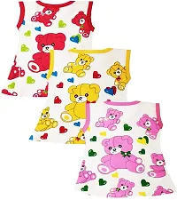 Fabulous Multicoloured Cotton Printed A-Line Dress For Girls Pack of 3-thumb1