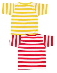 KidzzCart Pure Cotton Half Sleeves T-Shirt for Boy's Pack of 2 (2-3 Years, Red  Yellow)-thumb2