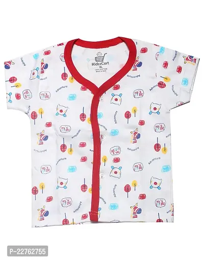 KidzzCart Baby Boys  Baby Girls Pure Cotton Front Open T-Shirt-thumb0