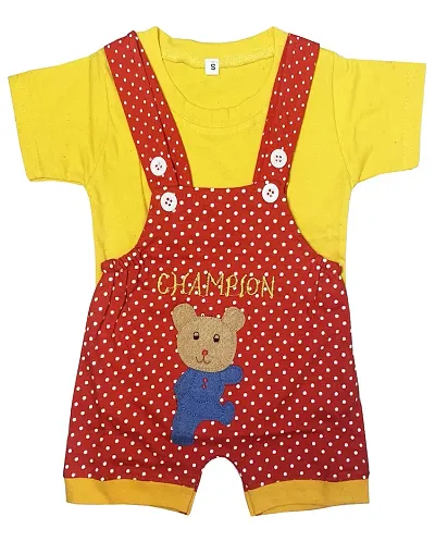 KidzzCart Applique Pure Onesies Rompers Dungaree for Baby Boys Girls