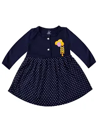 KidzzCart Baby Girl's Pure Cotton Frock Dress Full Sleeves Pack of 3-thumb4