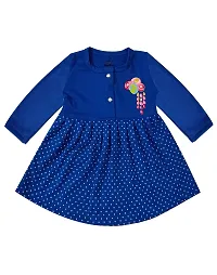 KidzzCart Baby Girl's Pure Cotton Frock Dress Full Sleeves Pack of 3-thumb3