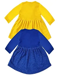 KidzzCart Baby Girl's Pure Cotton Frock Dress Full Sleeves Pack of 2-thumb1