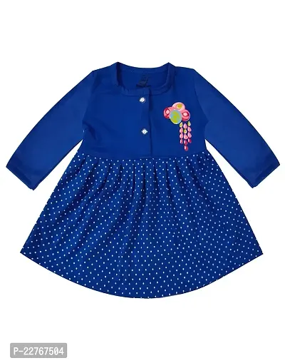 KidzzCart Baby Girl's Pure Cotton Frock Dress Full Sleeves Pack of 3-thumb5