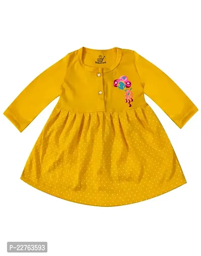 KidzzCart Baby Girl's Pure Cotton Frock Dress Full Sleeves