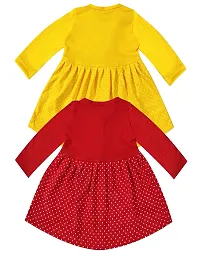 KidzzCart Baby Girl's Pure Cotton Frock Dress Full Sleeves Pack of 2-thumb1