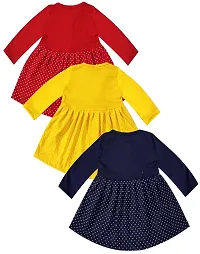 KidzzCart Baby Girl's Pure Cotton Frock Dress Full Sleeves Pack of 3-thumb4