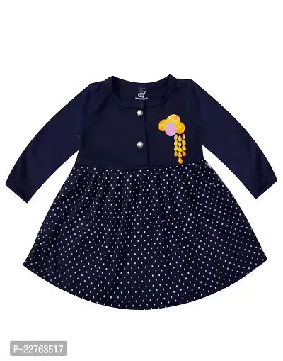 KidzzCart Baby Girl's Pure Cotton Frock Dress Full Sleeves