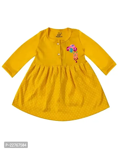 KidzzCart Baby Girl's Pure Cotton Frock Dress Full Sleeves Pack of 3-thumb4
