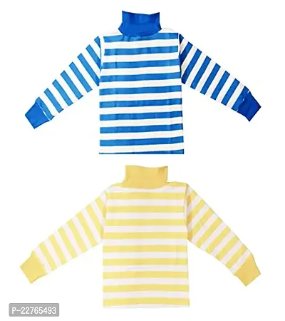 KidzzCart Boys  Girls Cotton High Neck Winter T-Shirt Full Sleeves Pack of 3-thumb2