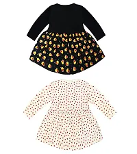 KidzzCart Baby Girl's Pure Cotton Frock Dress Full Sleeves Pack of 2-thumb1