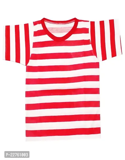 KidzzCart Pure Cotton Half Sleeves Striped T-Shirt for Boy's Pack of 2-thumb3