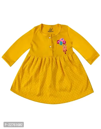 KidzzCart Baby Girl's Pure Cotton Frock Dress Full Sleeves Pack of 2-thumb4