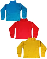 KidzzCart Boy's Cotton High Neck T-Shirt Full Sleeve Pack of 3-thumb1